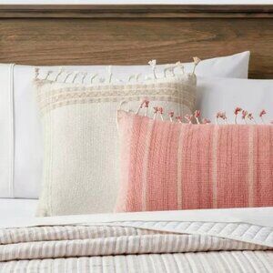 Woven Tassel Throw Pillow